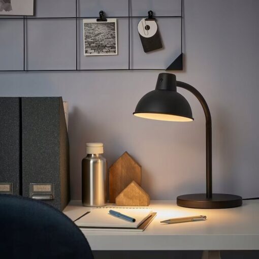 IKEA SKURUP LAMPA LAMPKA BIURKOWA CZARNA - obrazek 3