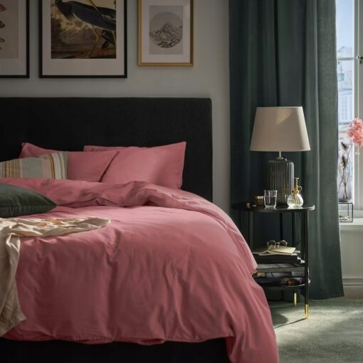 IKEA ANGSLILJA KOMPLET POŚCIELI CIEMNY RÓŻOWY - obrazek 6