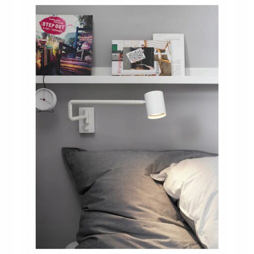 IKEA NYMANE KINKIET Z OBROTOWYM RAMIENIEM BIAŁY - obrazek 4