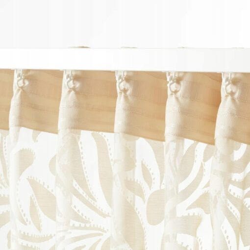 IKEA SKAREFLY FIRANKI BEŻOWE W KWIATY - 2 SZT. - obrazek 5