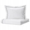 IKEA SILVERTISTEL KOMPLET POŚCIELI BIAŁY / SZARY
