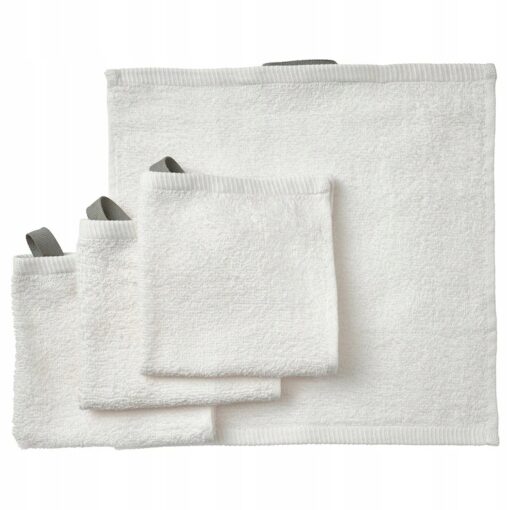 IKEA DIMFORSEN RĘCZNIK DO RĄK BIAŁY 30x30 CM 4 SZT