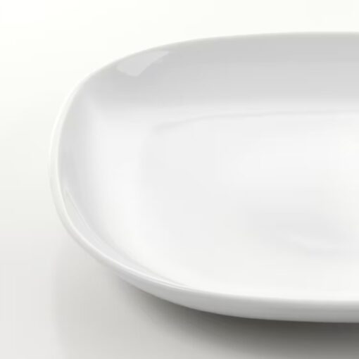 IKEA VARDERA TALERZ PORCELANOWY BIAŁY 25x25 CM - obrazek 2