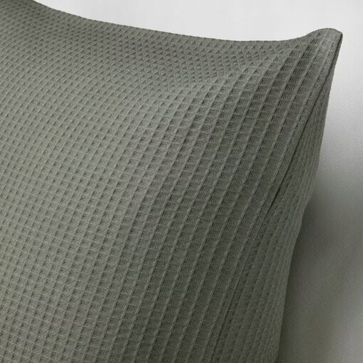IKEA EBBATILDA POSZEWKA PODUSZKI SZARA / ZIELONA - obrazek 4