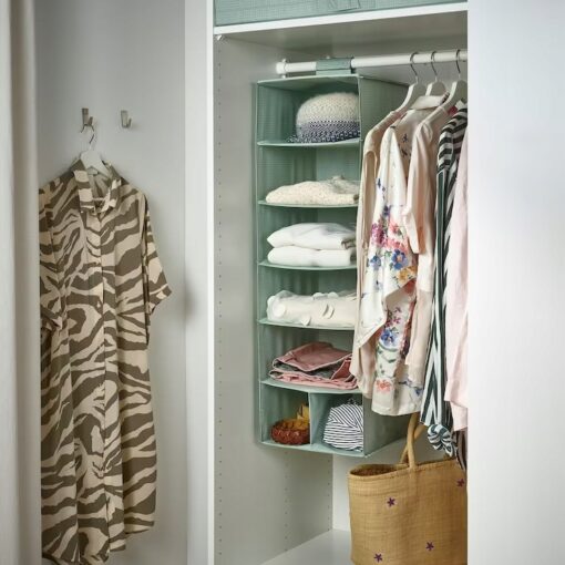 IKEA STUK ORGANIZATOR NA UBRANIA 7 PÓŁEK ZIELONY - obrazek 2