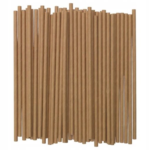 IKEA FORNYANDE SŁOMKI PAPIEROWE BRĄZOWE 100 SZTUK