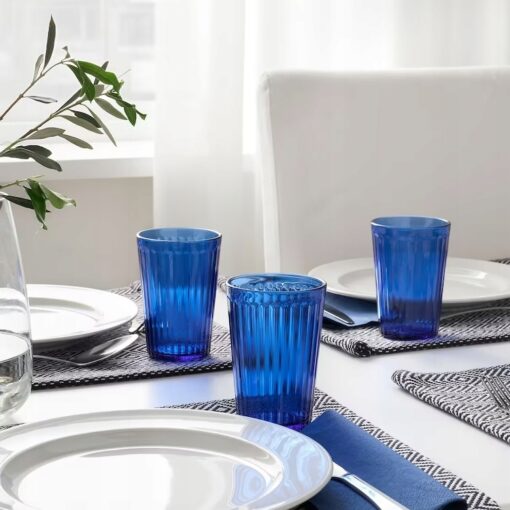 IKEA VARDAGEN SZKLANKI NIEBIESKIE 310 ML - 4 SZT. - obrazek 2