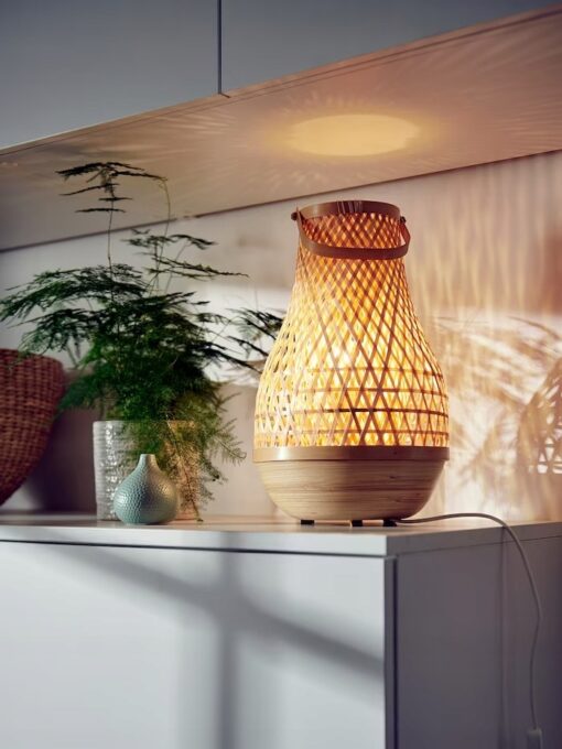 IKEA MISTERHULT LAMPA STOŁOWA BAMBUS 36CM - obrazek 4