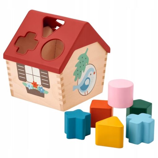 IKEA UPPSTA SKRZYNECZKA DOMEK PUZZLE KOLOROWE