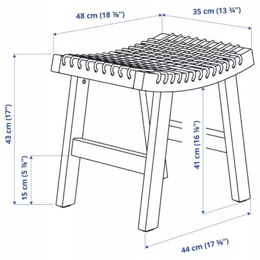 IKEA STACKHOLMEN STOŁEK KRZESEŁKO OGRODOWE BRĄZ - obrazek 7