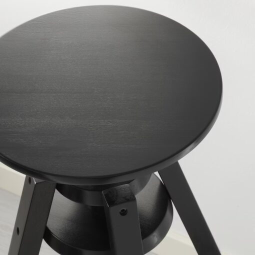 IKEA DALFRED STOŁEK BAROWY CZARNY 63-74 CM - obrazek 4