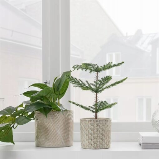 IKEA CHIAFRON OSŁONKA DONICZKI SZARA 12 CM - obrazek 3