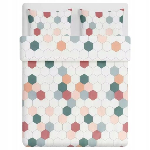 IKEA KRUSFRO KOMPLET POŚCIELI SZEŚCIOKĄTY 200x200 - obrazek 2