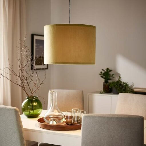 IKEA MOLNSKIKT KLOSZ LAMPY CIEMNY ZÓŁTY / AKSAMIT - obrazek 3