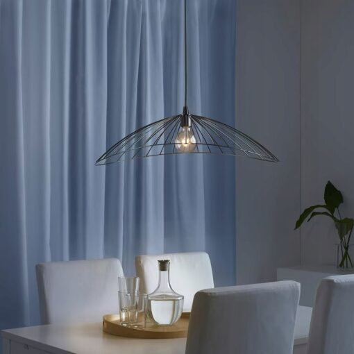 IKEA MOTSJO KLOSZ LAMPY WISZĄCEJ CZARNY 60x40 CM - obrazek 2