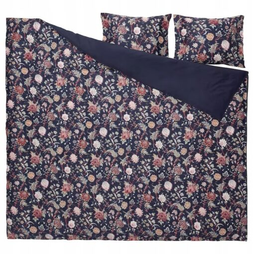 IKEA NASSELKLOCKA KOMPLET POŚCIELI W KWIATY - obrazek 2