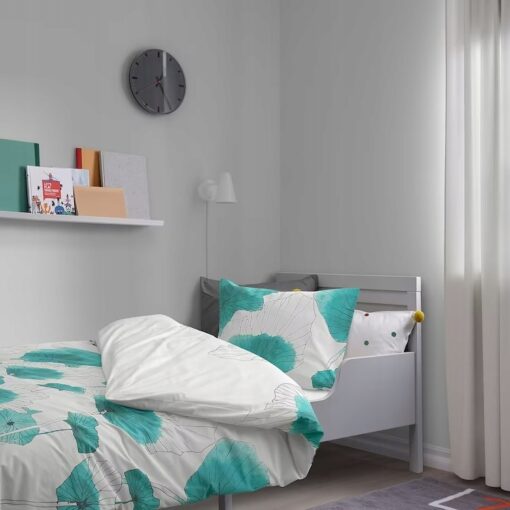 IKEA TRADLJUNG KOMPLET POŚCIELI NIEBIESKIE KWIATY - obrazek 4