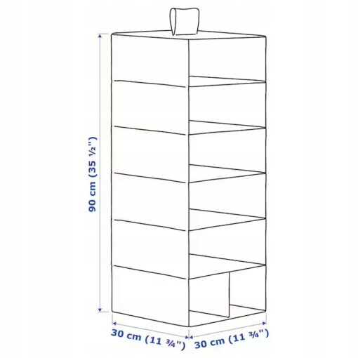 IKEA STUK ORGANIZATOR NA UBRANIA 7 PÓŁEK ZIELONY - obrazek 6