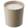 IKEA JAMLIK ŚWIECA ZAPACHOWA WANILIA / BEŻOWA 10cm