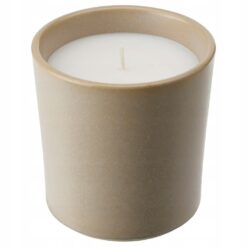 IKEA JAMLIK ŚWIECA ZAPACHOWA WANILIA / BEŻOWA 10cm