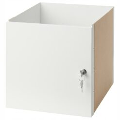 IKEA KALLAX WKŁAD Z DRZWIAMI NA ZAMEK BIAŁY 33x33
