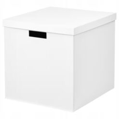 IKEA TJENA POJEMNIK Z POKRYWĄ BIAŁY 32X35X32 CM