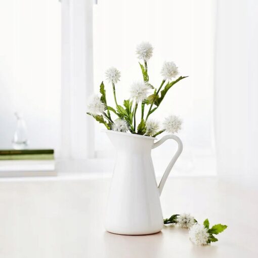 IKEA SOCKERART WAZON DZBANEK BIAŁY 16 cm - obrazek 5