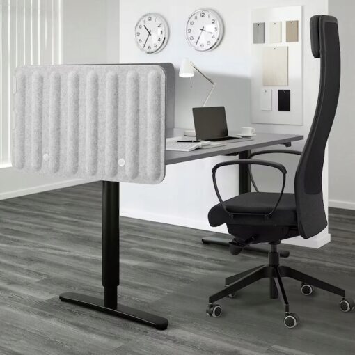 IKEA EILIF ŚCIANKA DO BIURKA JASNY SZARY 80x48 CM - obrazek 3