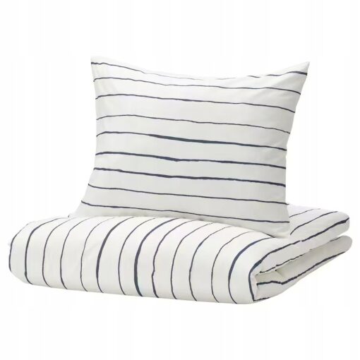 IKEA PAGODTRAD KOMPLET POŚCIELI BIAŁY W PASKI