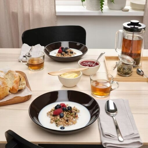 IKEA FARGKLAR TALERZ GŁĘBOKI BRĄZOWY -ZESTAW 4 SZT - obrazek 3
