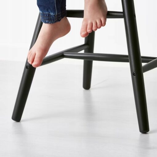 IKEA AGAM KRZESŁO WYSOKIE DZIECIĘCE CZARNY - obrazek 4