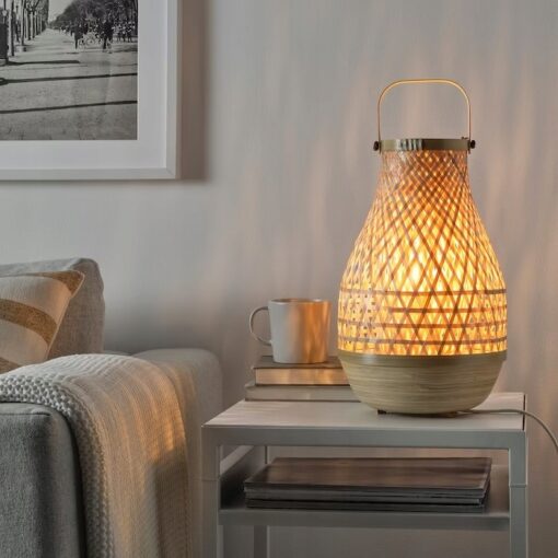 IKEA MISTERHULT LAMPA STOŁOWA BAMBUS 36CM - obrazek 2