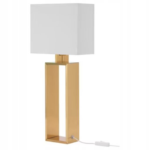 IKEA STILTJE LAMPA STOŁOWA KREMOWY/MOSIĄDZ 59 CM