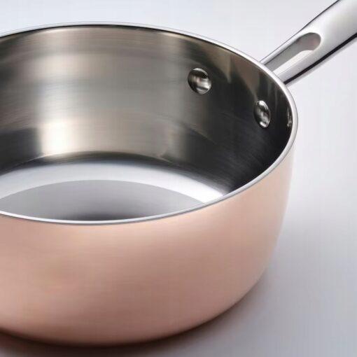 IKEA FINMAT RONDEL Z POKRYWKĄ MIEDŹ / STAL 1.5 L - obrazek 6