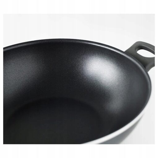 IKEA HEMLAGAD WOK PATELNIA Z POKRYWKĄ 28cm CZARNY - obrazek 3