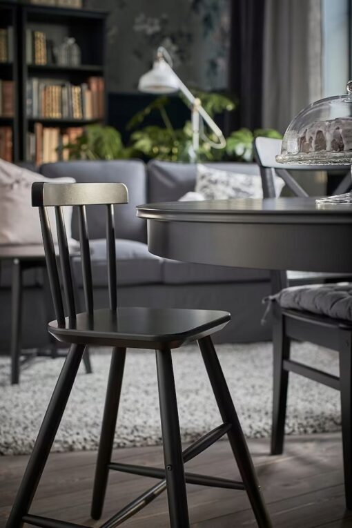 IKEA AGAM KRZESŁO WYSOKIE DZIECIĘCE CZARNY - obrazek 5