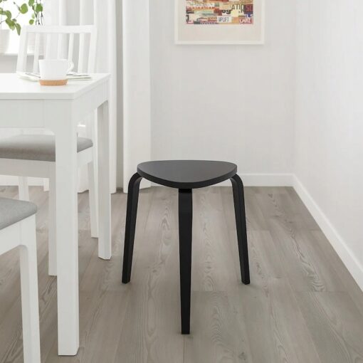 IKEA KYRRE STOŁEK TABORET CZARNY - obrazek 2