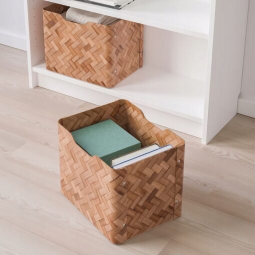IKEA BULLIG POJEMNIK BAMBUS/BRĄZOWY 25X32X25 cm - obrazek 2