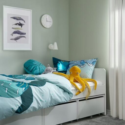 IKEA BLAVINGAD KOMPLET POŚCIELI TURKUSOWY / ŻÓŁW - obrazek 4
