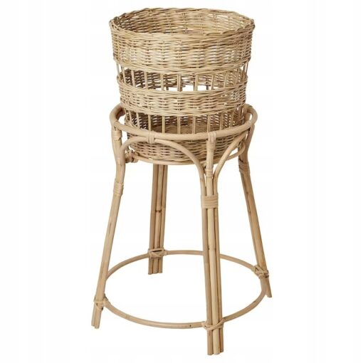 IKEA TOLKNING STOJAK NA DONICZKĘ RATTANOWY 66 CM