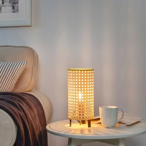 IKEA SAXHYTTAN LAMPA STOŁOWA BEŻ/CZARNY 26 CM - obrazek 3