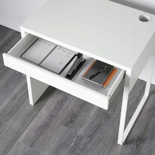 IKEA MICKE BIURKO BIAŁE DLA DZIECKA 73x50x75 cm - obrazek 4