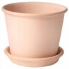 IKEA MUSKOTBLOMMA DONICZKA Z PODSTAWKĄ TERAKOTA 15 CM