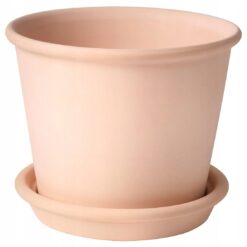 IKEA MUSKOTBLOMMA DONICZKA Z PODSTAWKĄ TERAKOTA 15 CM