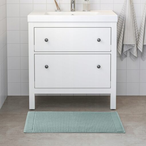 IKEA ALSTERN DYWANIK ŁAZIENKOWY SZARY /ZIELONY 50x80 cm - obrazek 2