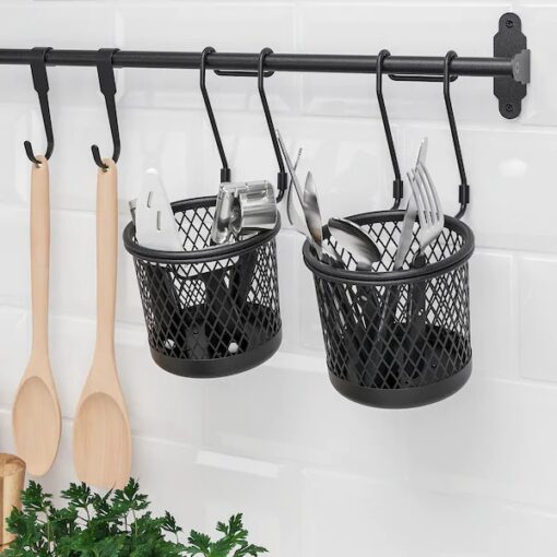IKEA HULTARP HACZYKI HAK CZARNY NA RELING HULTARP 2 SZT. 11 CM - obrazek 2