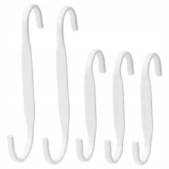 IKEA NEREBY HACZYKI HAK NA RELING BIAŁY 5 SZT 8 CM