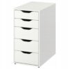 IKEA ALEX KOMODA BIAŁY KOLOR 5 SZUFLAD 36x70 CM