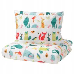 IKEA LATTJO KOMPLET POŚCIELI ZWIERZĘTA 150X200 / 50X60