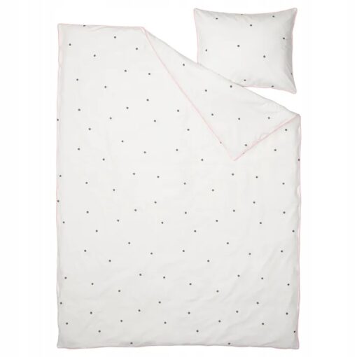 IKEA VANKRETS KOMPLET POŚCIELI W KROPKI 150x200/50x60 CM